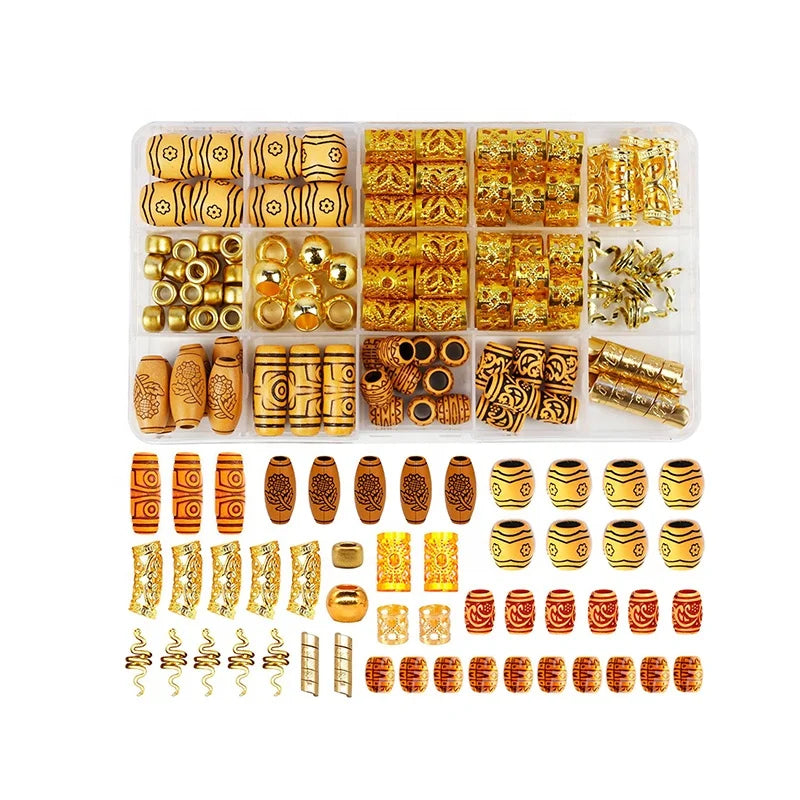 New Braiding Hair Rings 12 Style Jewelry for Braiding Hair Dreadlock Jewelry Hair Beads Braid Accessories