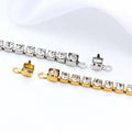 Pvd 18k Gold Plating Zircon Claw Chain Clasp Diamond Chain Clip Diy First Jewelry Bracelet End Connection Accessories