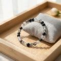 Wholesale 6mm Natural Black Rutilated Quartz Handmade Semi-Precious Gemstone Beads Unisex  Bracelet