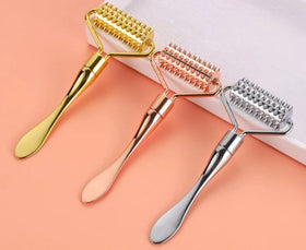 New Design Metal Derma Roller Skin Lifting Facial Massage Beauty Bar Anti Aging Face Roller