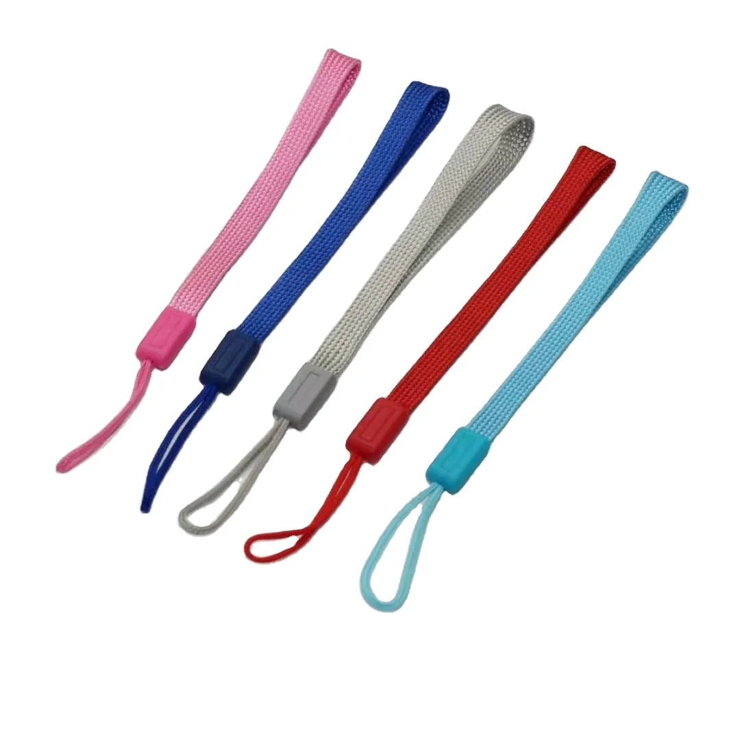 Custom Blank Water Bottle Wrist Lanyard Nylon Rope Hand Cell Phone Strap Keychain Polyester Lanyard for Phone Key Accessory