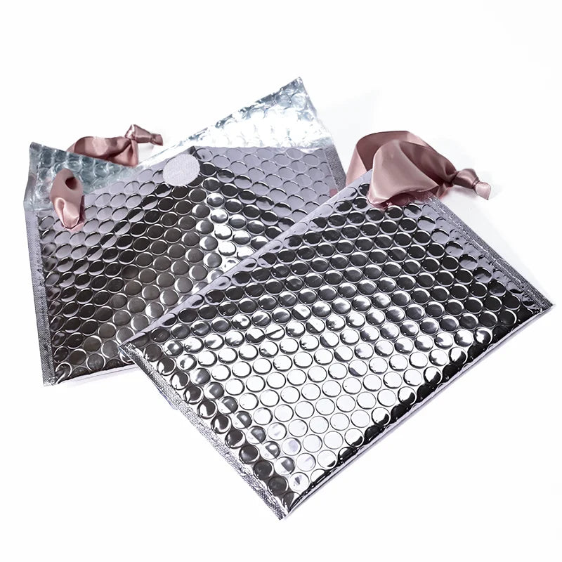 Custom Logo Silver Shipping Bubble Bag Wholesale Bubble Mailer With Logo Print