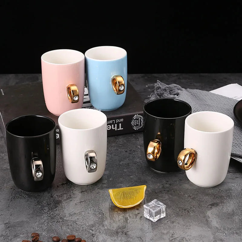 Factory Direct Sell Special Novelty Gifts Ceramic Ring Mug Promotional Advertising Mug