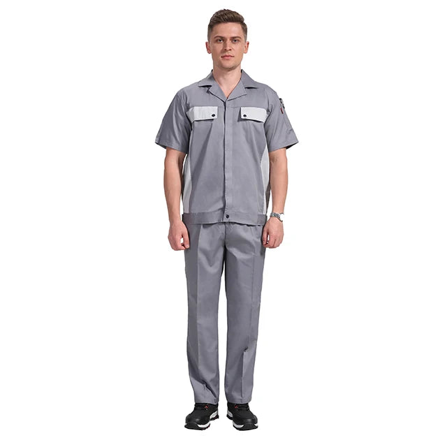 Work Suit Anti Static Anti Dust Suit Work Clothes Car Repair Welding Suit Labor protection Work Clothes Short Sleeves