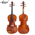Gloss Yellow Brown Solid Wood  Wholesale Aiersi  Handmade Professional Advanced Violins Ebony Part Jujubewood Accessory HVB01