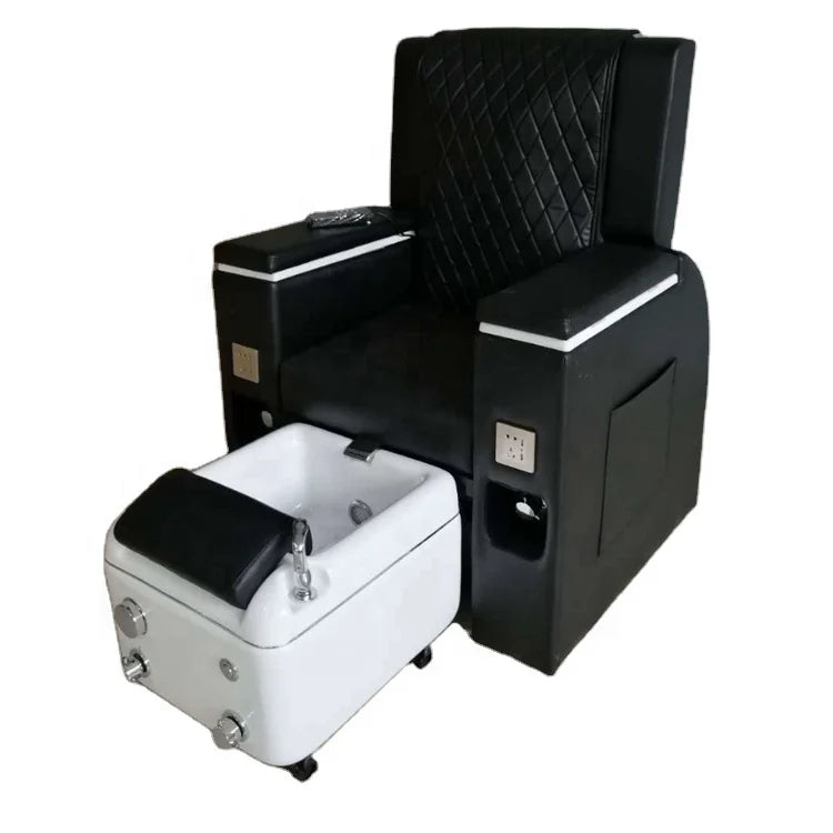 New Black  Pedicure Bowl and Chair Luxury Foot Spa Pedicure Chair No Plumbing