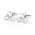 Wholesale Silver Cycling Men Novelty Cufflinks Custom Men's Suit Shirt Fashion Accessory Wedding Tuxedo Trendy Jewelry Gift