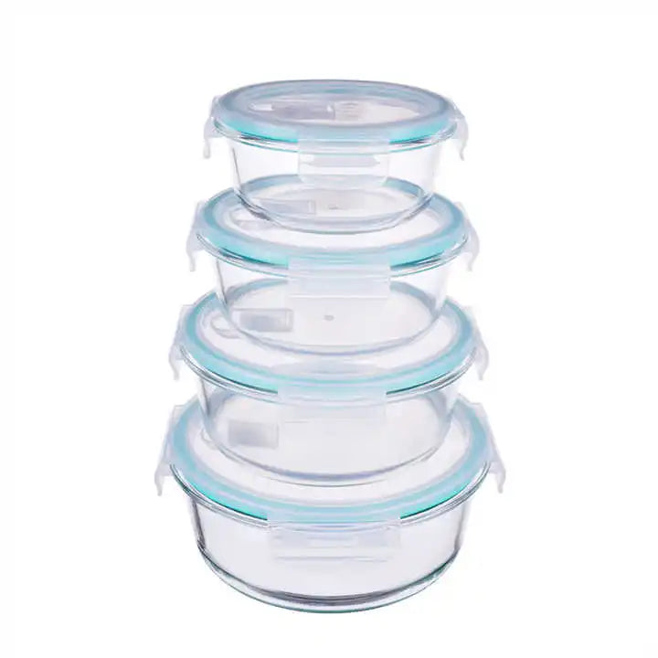 Kitchen Storage Box Transparent High Borosilicate Glass Storage Containers Glass Refrigerator Container Meal Prep Container