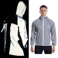Grey Quick Dry Lightweight Polyester Uv Sun Protect Reflective Zip up Soft Shell Windbreaker Jacket for Fishing Cycling Hiking