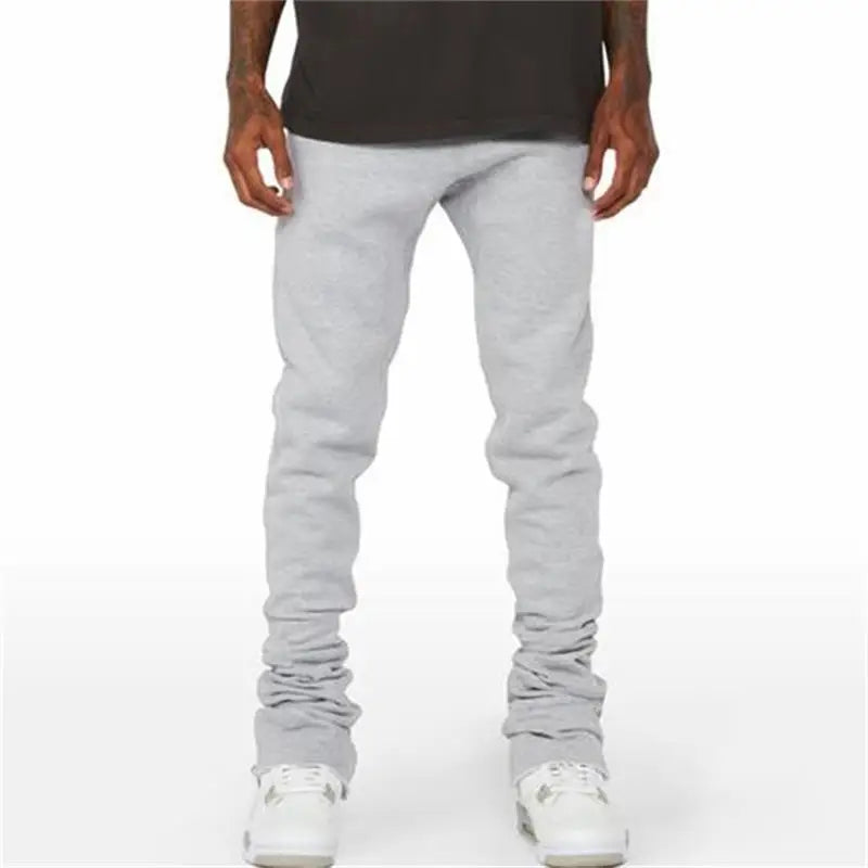 Street Wear 100% Cotton Stacked Sweatpants Pro Club Custom Pants Manufacturer Blank Stacked Sweat Pants Men