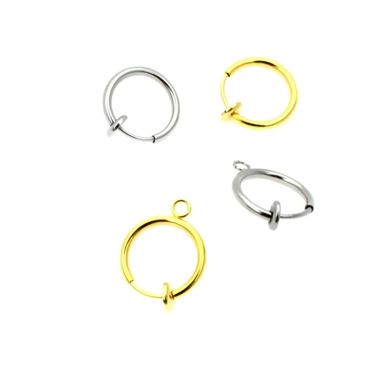 Wholesale Stainless Steel Round Ear Clip for DIY Earrings Jewelry Findings & Components DIY Ear Accessories