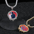 Hip Hop Picture Customize Pendant 3A Cubic Zirconia Gold Silver Plated Charm Pendants Memory Photo Necklace