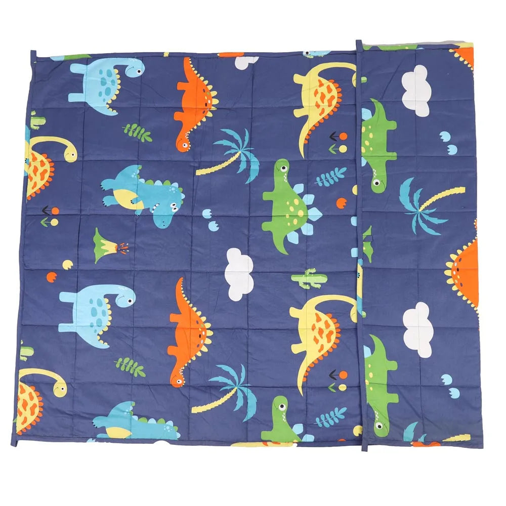 Printed Cotton Cartoon Dinosaur World Pattern Children Baby Weighted Cotton Blanket