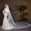 GENYA 3.5m Two Layers of Covering Face Long Bridal Veil Wedding Bridal Veil With Comb for Wedding Party Veils