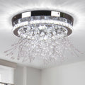 Crystal Chandeliers 13.8'' Crystal Flush Mount Ceiling Light LED Ceiling Lamp for Living Room Bedroom Dining Room Hallway