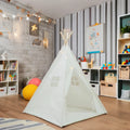 Wind Valley Indoor/Outdoor Tepee Tent Kids Polyester Canvas Wood Automatic Folding Inflatable Waterproof Glamping Beach Camping