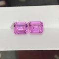 HQ GEMS Emerald Cut 9x11 5 Carat 2# Corundum Synthetic Rose Pink Sapphire Gemstone Price Per Carat