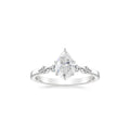18K White Gold Fine Jewelry Lady's Wedding Ring with round Cut Moissanite Diamond Unique Moissanite Rings Product Category