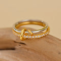 Wholesale 925 Sterling Silver Fashion Hip Hop Interlocking Ring Luxury European Charm for Women Double Layer Unique for Wedding