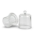 Clear Cloche Dome Cover Glass Bell Jar 120ml Decorative Candle Holder Display Case for Plants Small Desserts