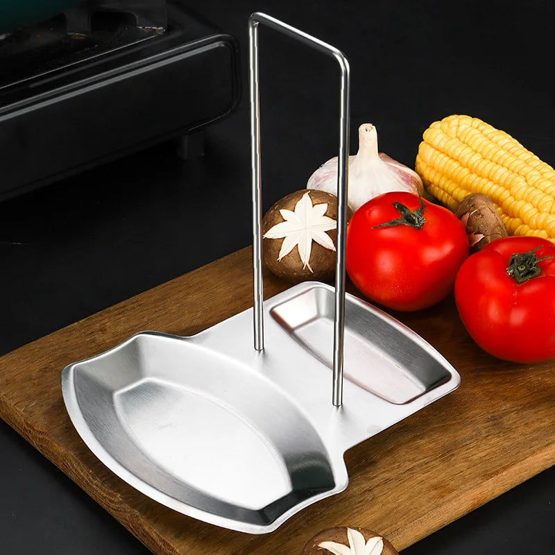 Stainless Steel Foldable Pot Lid Holder Spoon Rest Pan Lid Organizer Eco-Friendly Kitchen Utensils Organizer Customized Logo