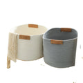 2026 Custom Folding Woven Small Round Tray Basket Home Cotton Rope Storage Basket with Wholesale