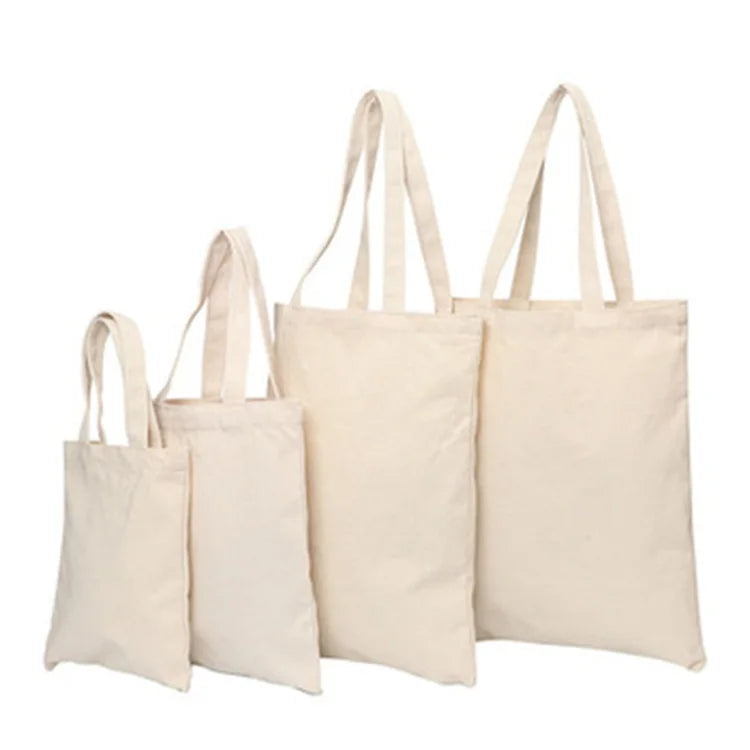 Wholesale Custom 12oz Cotton Canvas Tote Bag Medium Size Plain White Blank Letter Cheap Reusable Shopping Bags for Advertising