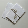5 X 7" | Wedding Invitation  A5 White Cotton Rag Paper Handmade Deckled Edge Greeting Invitation Thank You Cards