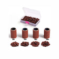 Factory Supply OEM 80 120 180 Grit Brown Aluminum Oxide Quick-Change Discs for Nail Drill Bits 6mm/0.23" Inner Diameter 50 Pack