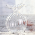 Modern Luxury Design Vintage Style Small Glass Bud Vase Hand Blown Ribbed Line Outdoor Terrarium Wedding Decoration Art Deco