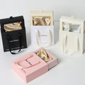 Custom logo Cardboard Packaging Boxes for Jewellery with Ribbon Handle