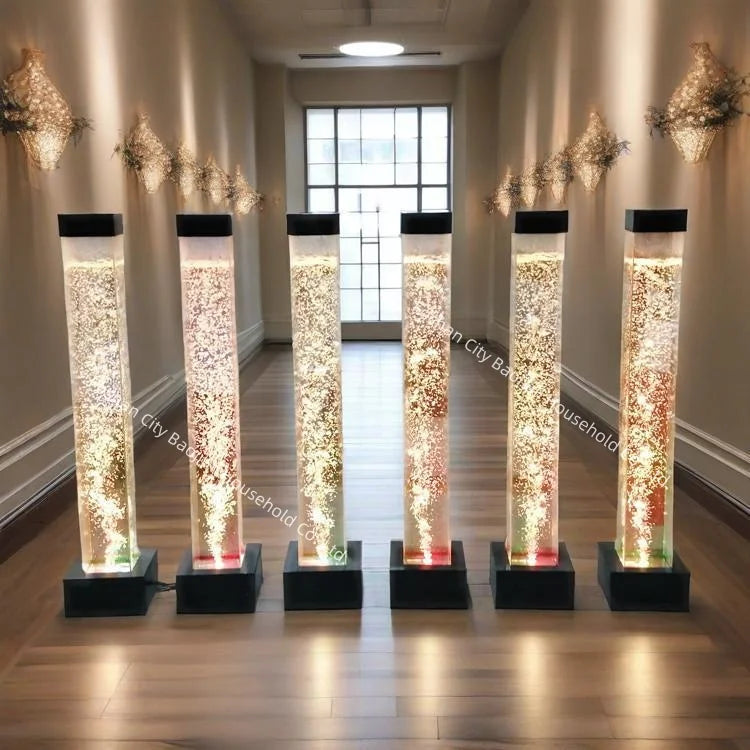 Wedding Decoration Led Light Water Bubble Tubes Column Lamp