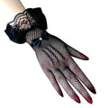 Fashion Woman's Short Fishnet Bright Diamond Bow Lace Lace Bridal Gloves Wedding Etiquette Stage Performance Gloves