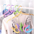 Multifunctional Portable Foldable Plastic Bathroom Travel Hanger Hooks & Rails Clothes Rack for Drying