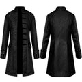 Europe and the United States Men's Coat Solid Color Fashion Steampunk Retro Uniform Stand Collar Clothing