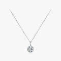 Classic 925 Sterling Silver 1 Carat D Color Round Bezel Setting Lab Diamond Moissanite With Certificate Pendant Necklace