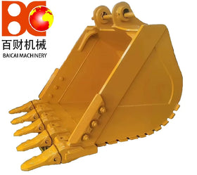 Heavy Duty Mining Machinery NM400 Forge Hard Rock Drilling Bucket 1.2m3 Solid Welding for 20t Excavator Pc200 Cat320 Skid Steer