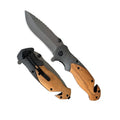X50 Portable Customizable Durable 3CR13 Steel Olive Wood Handle Survival Tactical Pocket Knife for DIY Factory Promotion Price