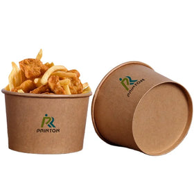 Custom Biodegradable Takeaway Kraft Paper French Fries Box Food Packaging Fried Chicken Box