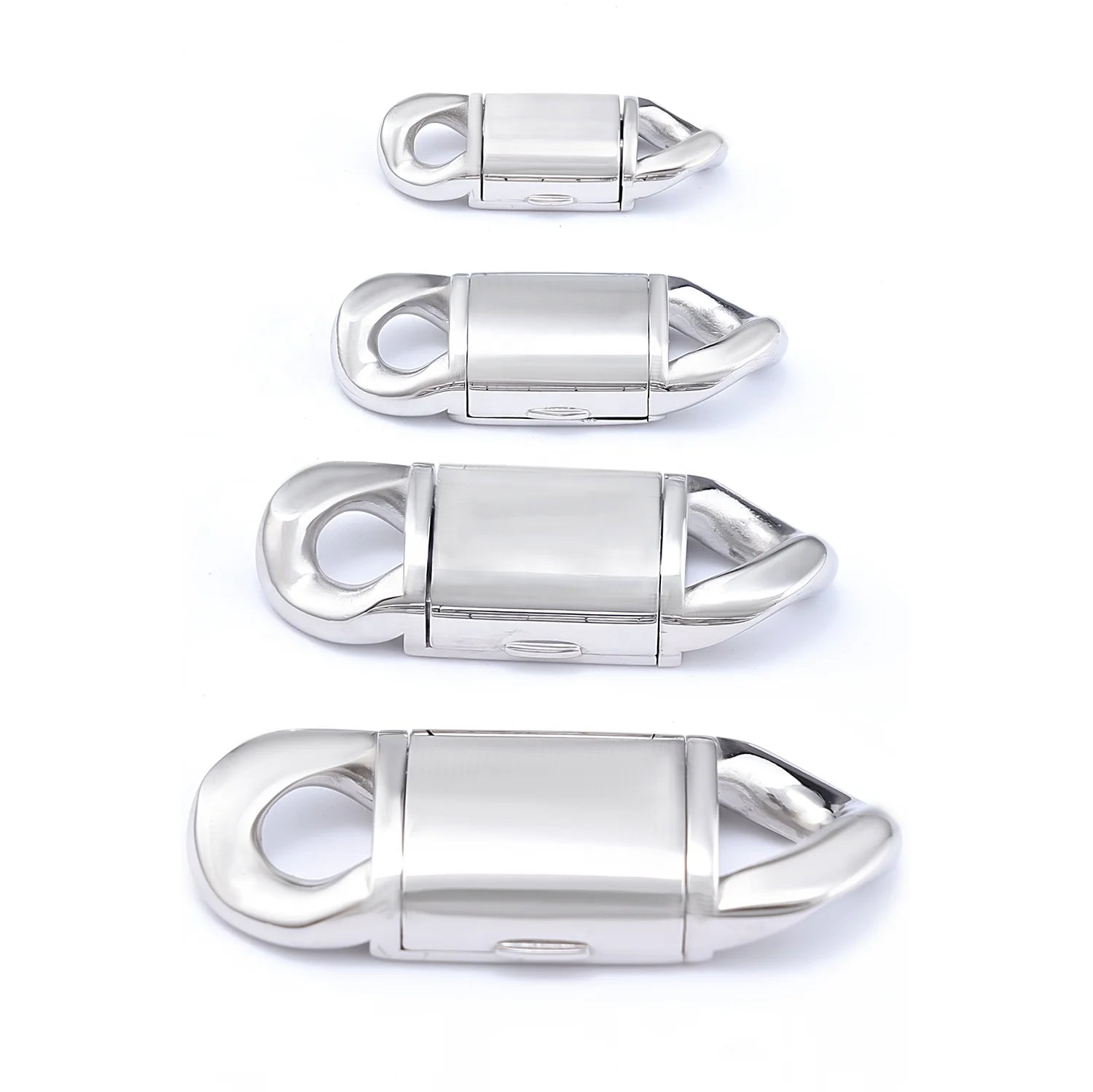 Jewelry Findings Gold Color 316 Stainless Steel Cuban Chain Buckle Clasp for Hip Hop Bracelets Necklaces
