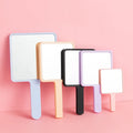 Wholesale Women Plastic Single Side Small Square Mirrors Small Handheld Travel Makeup Mirror with Handle Make up
