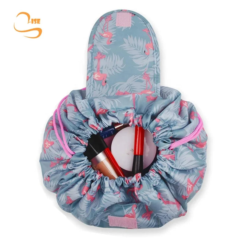 Large Capacity Drawstring Portable Travel Casual Waterproof Quick Pack Magic Makeup Storage Bag for Woman Girl