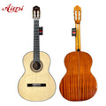 China Made High End Grade Glossy Solid Spruce Top Mahogany Body Traditional Nylon String Classical Guitar with Good Sound