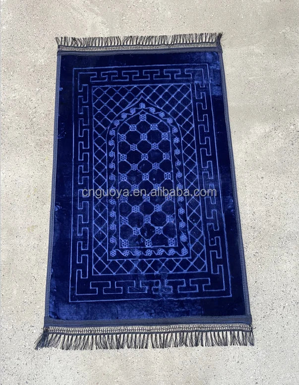 Muslim Soft Kneeling Mat Islamic Praying Rug Sejadah Travel Tapis De Priere Islam Thick Flannel Prayer Rug With Cotton