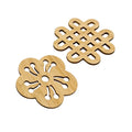 100% Natural Customized Bamboo Wood Placemats Coasters Set Classic Style 3mm Thick Eco-Friendly Coffee Tea Cup Pads for Drinks