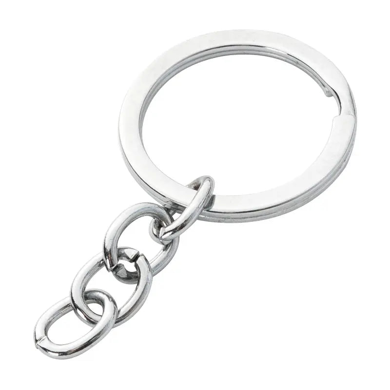 PD501-504 Key Chain White K Key Rings With Attached Chain Charms Pendants 25/30mm