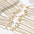 Fashion Jewelry Iced Out Bling Jewelry 18K Gold Plated 26 Letters Initial Necklace Mini Initial Necklace Pendant for Woman
