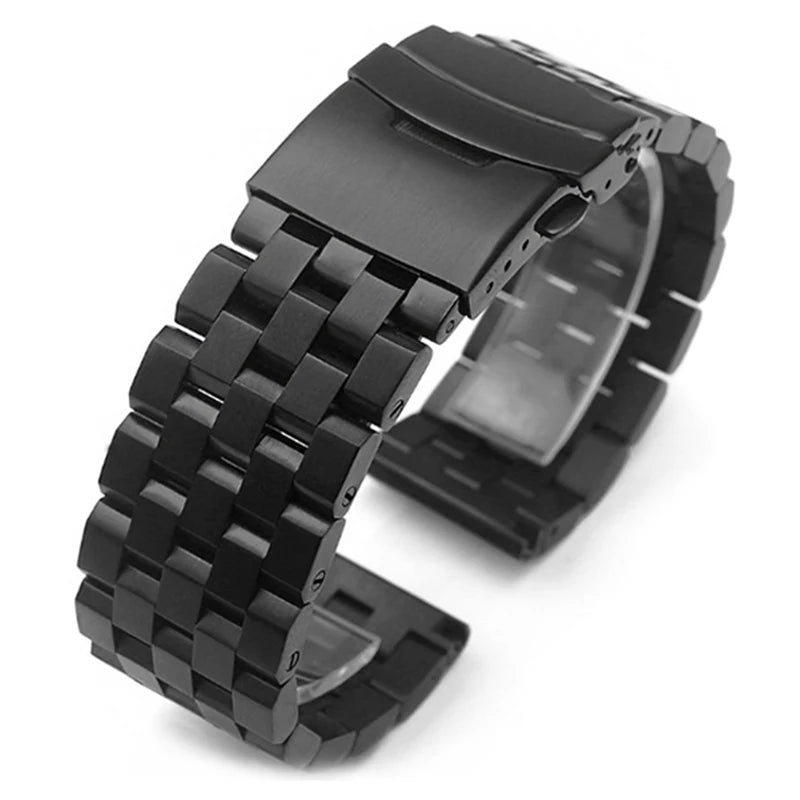 Stainless Steel Band Strap 20mm 22mm 24mm With Screw Adjustable Link for Diving Men Sport Replacement Bracelet Watch Accessories
