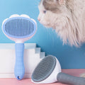 Stainless Steel Self-Cleaning Grooming Brushes for Cats Dogs Luxury Style Hair Comb with Rounded Ends for Shedding Hair Removal