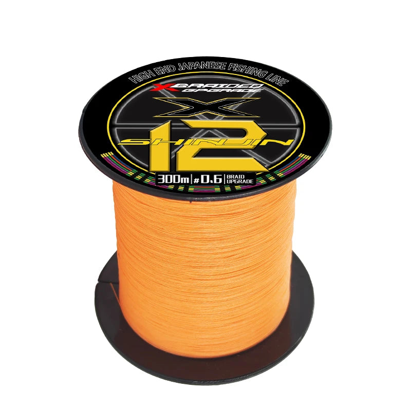 X-Braided PE Fishing Line 12 Strands 18-86LB 300m Multifilament Anti-Bite Outdoor Fishing Accessory